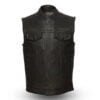 Hotsale Black Two Pockets Leather Vest