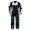 Men Handmade BMW Motorrad Black White Racing Motorcycle Leather Suit