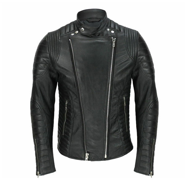 Mens Rider Slim fit Motorcycle Genuine Leather Biker Jacket