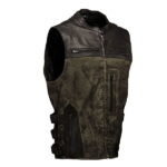 Tough As Nails Mens Leather Vest YKK Zippers