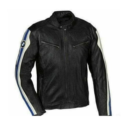 Bmw Black Motorbike Leather Jacket Cowhide Ce Approved