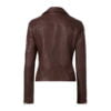 Brown Fashion Womens Leather Biker Jacket
