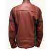 Brown Kawasaki Motorcycle Leather jacket Mens