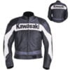 Full Protection Kawasaki Leather Jacket Black For Bikers