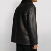 High Quality Shearling-Trim Leather Jacket