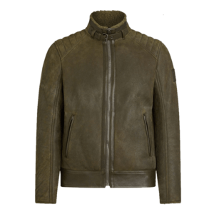 Lightweight Shearling Motorcycle Suede Leather Jacket