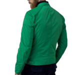Miller Green Water Cafe Racer Motorcycle Leather Jacket