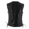 Mistress Ladies Black Leather Side Lace Motorcycle Vest