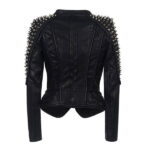 Punk Rock Womens Rivet Motorcycle Jacket