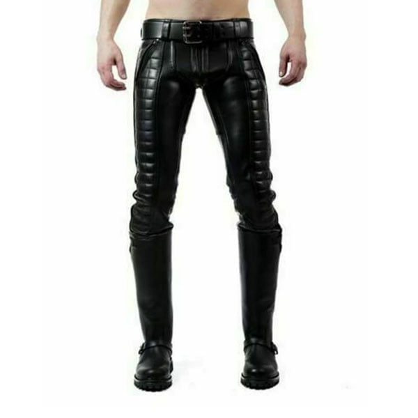 Mens Hot Genuine Leather Pants