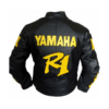 YZF Yamaha R1 R6 Motorbike Men's BLack Yellow Leather Jacket