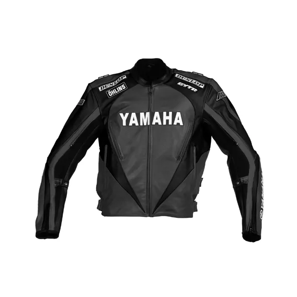 Yamaha Black Motorcycle Racing Leather Jacket